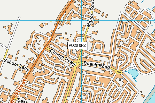 PO20 0RZ map - OS VectorMap District (Ordnance Survey)