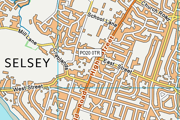 PO20 0TR map - OS VectorMap District (Ordnance Survey)