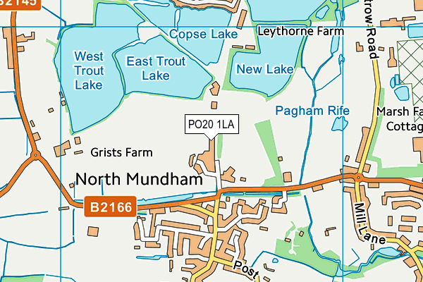 North Mundham Primary School map (PO20 1LA) - OS VectorMap District (Ordnance Survey)