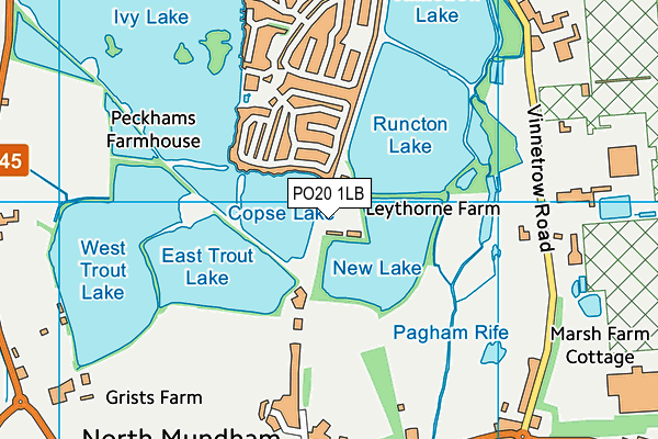 PO20 1LB map - OS VectorMap District (Ordnance Survey)