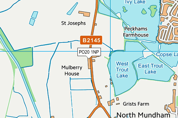 Chichester Free School map (PO20 1NP) - OS VectorMap District (Ordnance Survey)