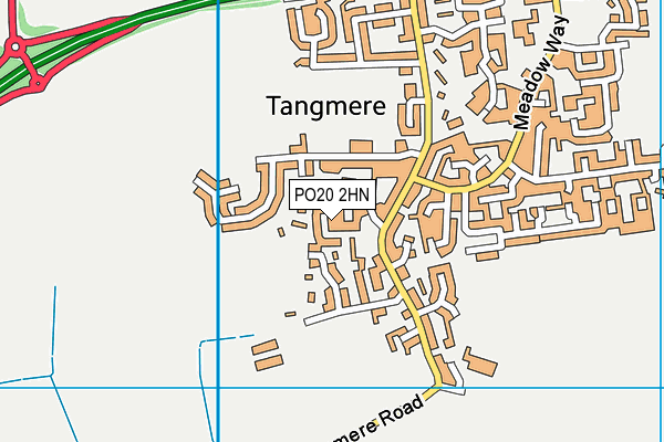 Map of COPPER BEECH DRIVE TANGMERE MANAGEMENT COMPANY LTD at district scale