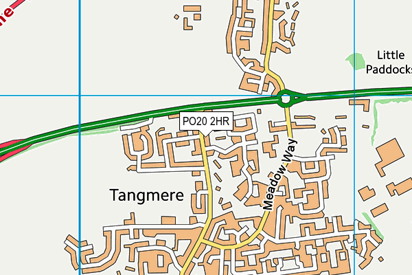 PO20 2HR map - OS VectorMap District (Ordnance Survey)