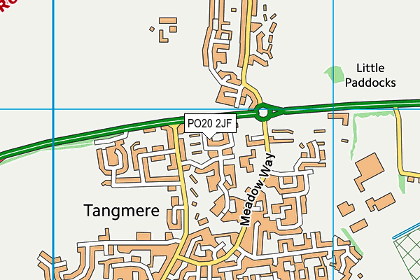 PO20 2JF map - OS VectorMap District (Ordnance Survey)