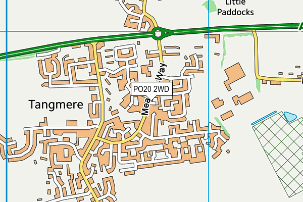 PO20 2WD map - OS VectorMap District (Ordnance Survey)