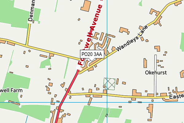 PO20 3AA map - OS VectorMap District (Ordnance Survey)