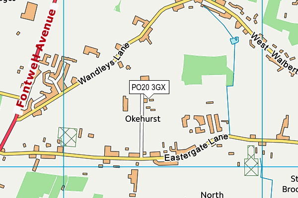 PO20 3GX map - OS VectorMap District (Ordnance Survey)