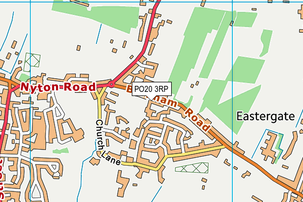 Eastergate Sports Field map (PO20 3RP) - OS VectorMap District (Ordnance Survey)