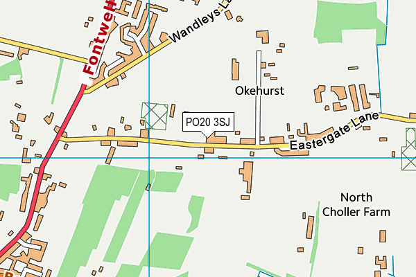 PO20 3SJ map - OS VectorMap District (Ordnance Survey)