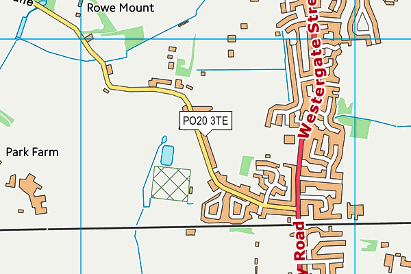 PO20 3TE map - OS VectorMap District (Ordnance Survey)