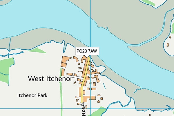 PO20 7AW map - OS VectorMap District (Ordnance Survey)
