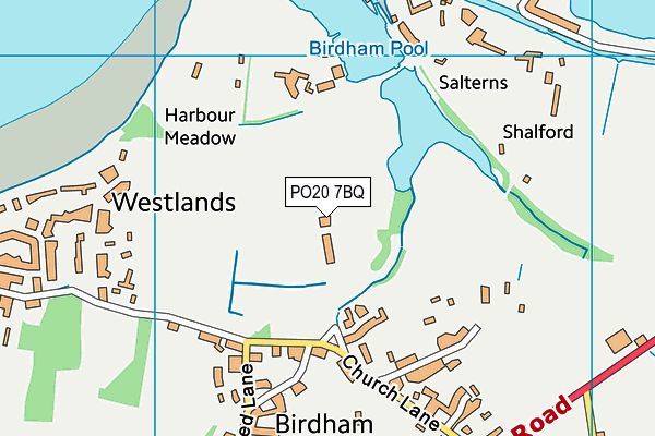 PO20 7BQ map - OS VectorMap District (Ordnance Survey)