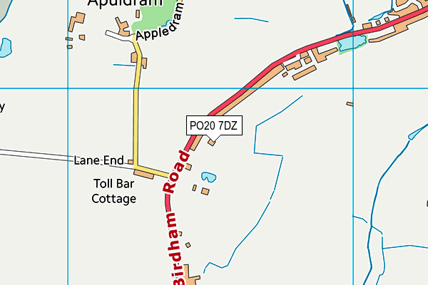 PO20 7DZ map - OS VectorMap District (Ordnance Survey)