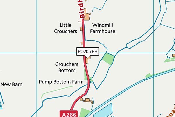 PO20 7EH map - OS VectorMap District (Ordnance Survey)