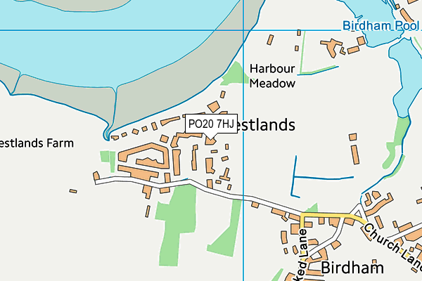 PO20 7HJ map - OS VectorMap District (Ordnance Survey)