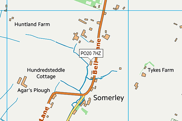 PO20 7HZ map - OS VectorMap District (Ordnance Survey)