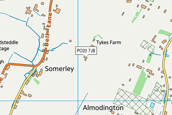 PO20 7JB map - OS VectorMap District (Ordnance Survey)