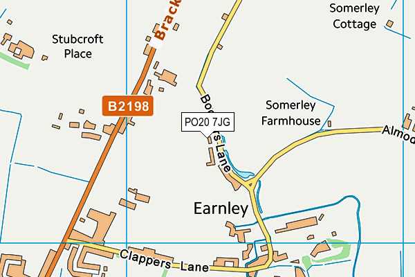 PO20 7JG map - OS VectorMap District (Ordnance Survey)