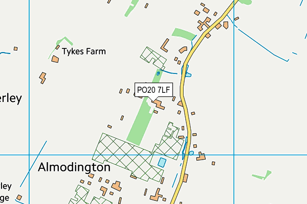 PO20 7LF map - OS VectorMap District (Ordnance Survey)