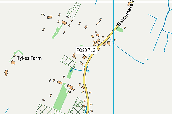 PO20 7LG map - OS VectorMap District (Ordnance Survey)