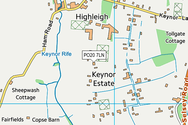 PO20 7LN map - OS VectorMap District (Ordnance Survey)