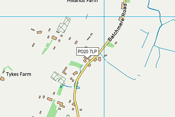 PO20 7LP map - OS VectorMap District (Ordnance Survey)