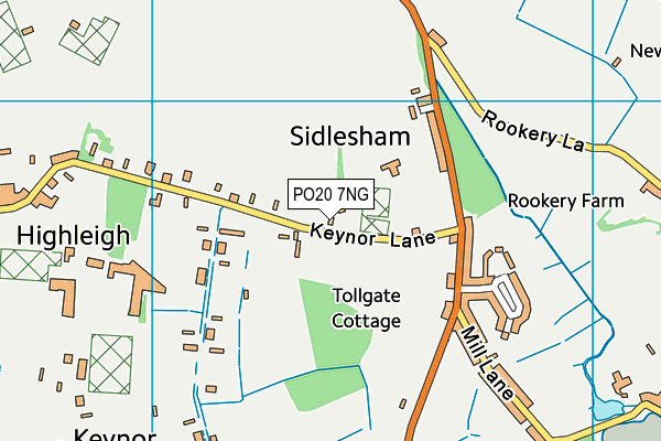 PO20 7NG map - OS VectorMap District (Ordnance Survey)