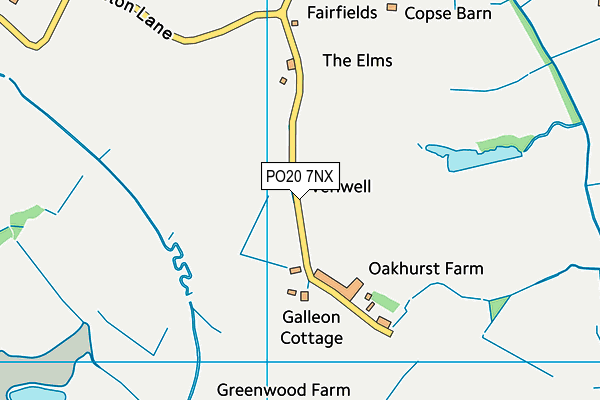 PO20 7NX map - OS VectorMap District (Ordnance Survey)