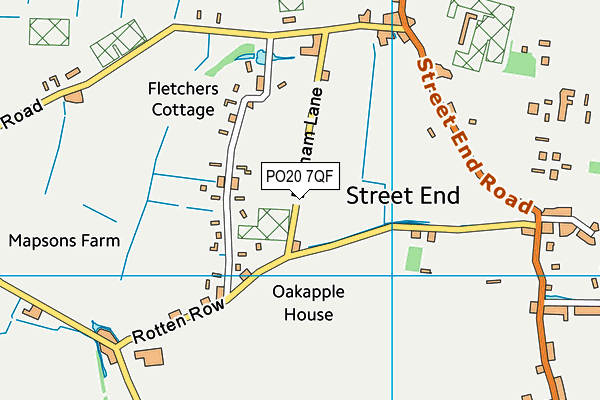 PO20 7QF map - OS VectorMap District (Ordnance Survey)