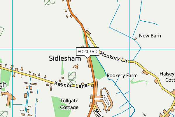Sidlesham Recreation Ground map (PO20 7RD) - OS VectorMap District (Ordnance Survey)