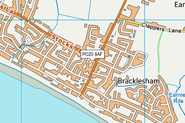 PO20 8AF map - OS VectorMap District (Ordnance Survey)