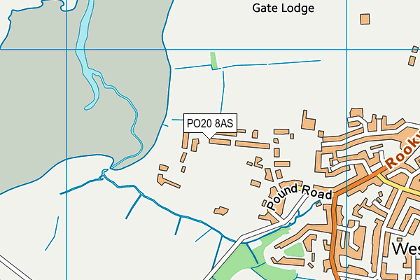 PO20 8AS map - OS VectorMap District (Ordnance Survey)