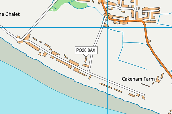 PO20 8AX map - OS VectorMap District (Ordnance Survey)