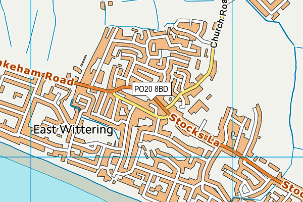 PO20 8BD map - OS VectorMap District (Ordnance Survey)