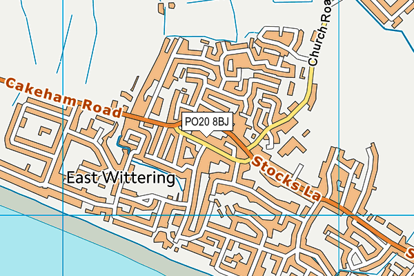 PO20 8BJ map - OS VectorMap District (Ordnance Survey)