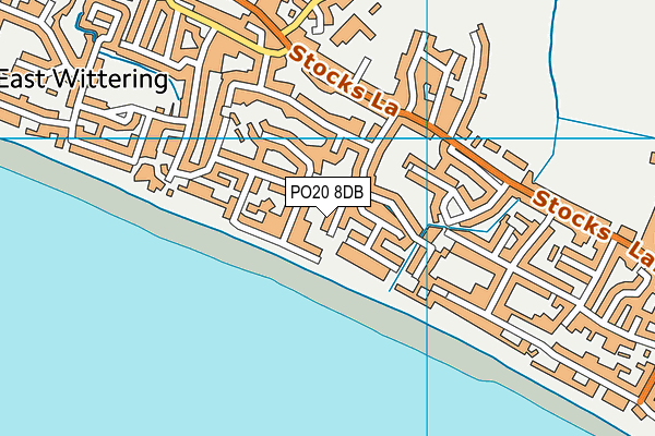 PO20 8DB map - OS VectorMap District (Ordnance Survey)