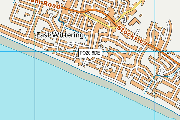 PO20 8DE map - OS VectorMap District (Ordnance Survey)