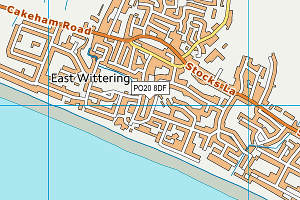 PO20 8DF map - OS VectorMap District (Ordnance Survey)