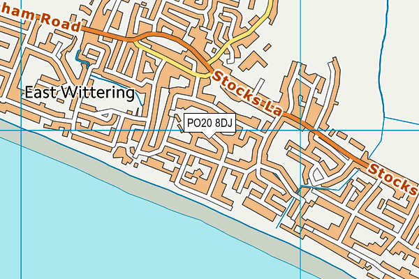 PO20 8DJ map - OS VectorMap District (Ordnance Survey)