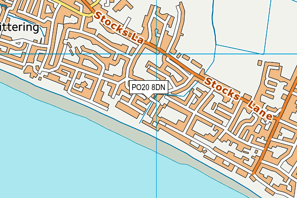 PO20 8DN map - OS VectorMap District (Ordnance Survey)