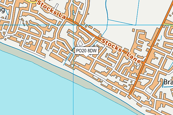 PO20 8DW map - OS VectorMap District (Ordnance Survey)