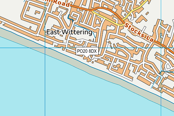 PO20 8DX map - OS VectorMap District (Ordnance Survey)