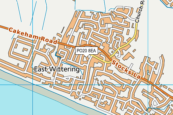 PO20 8EA map - OS VectorMap District (Ordnance Survey)