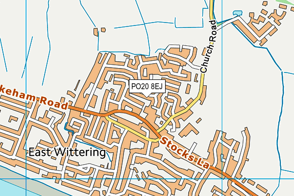 PO20 8EJ map - OS VectorMap District (Ordnance Survey)