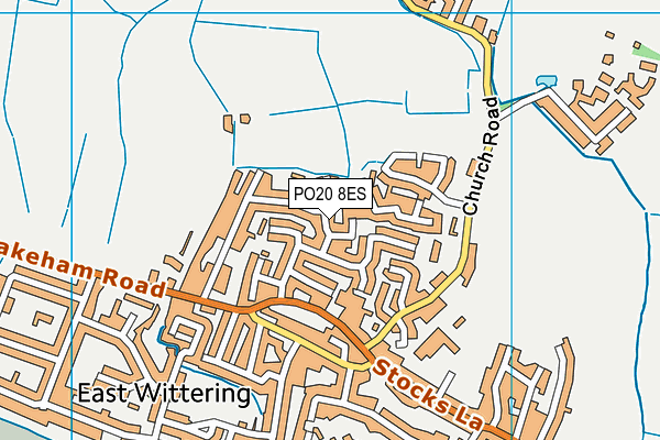 PO20 8ES map - OS VectorMap District (Ordnance Survey)