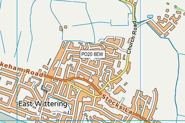 PO20 8EW map - OS VectorMap District (Ordnance Survey)