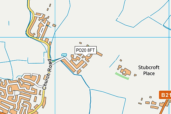 PO20 8FT map - OS VectorMap District (Ordnance Survey)