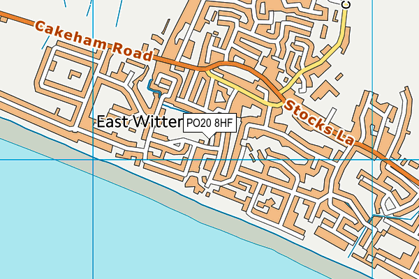 PO20 8HF map - OS VectorMap District (Ordnance Survey)