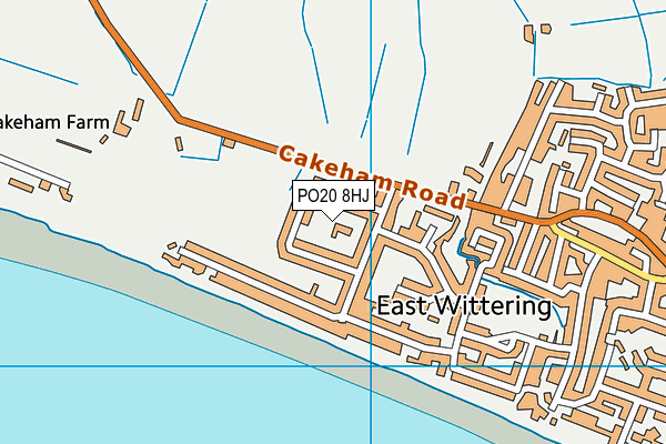 PO20 8HJ map - OS VectorMap District (Ordnance Survey)