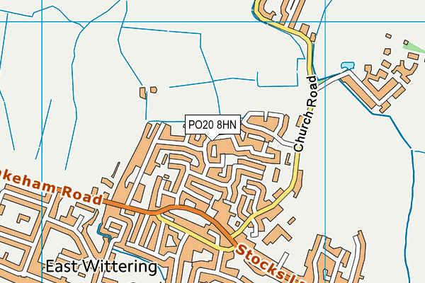 PO20 8HN map - OS VectorMap District (Ordnance Survey)